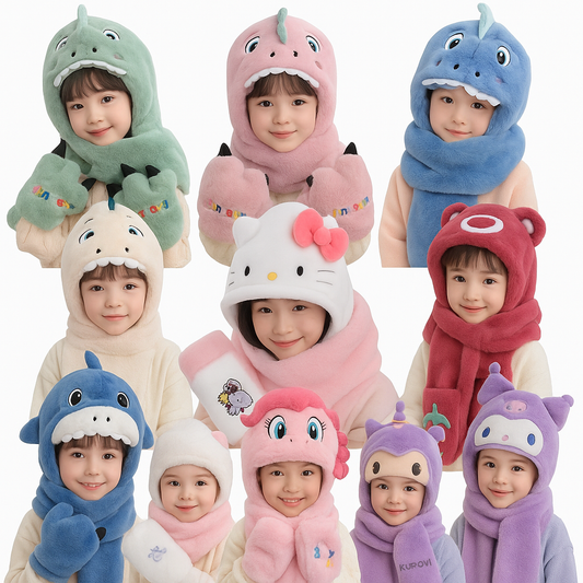 ¡El Gorrito 3 en 1 más Tierno y Calentito! 🧤🧸